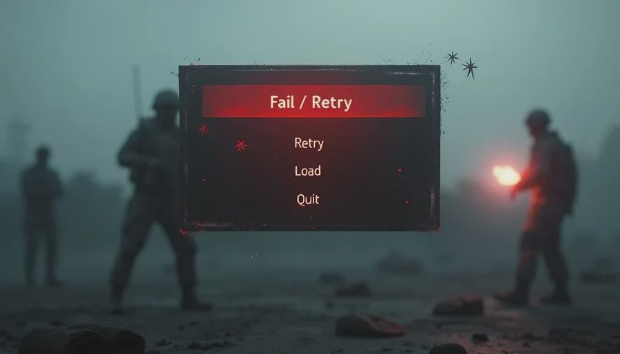 tactical game mission failed screen illustrating difficulty without added depth