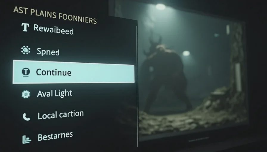 game continue menu after finishing for reflecting residual memory