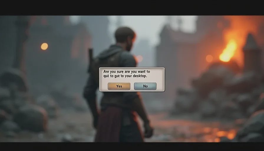game quit confirmation dialog for deciding games worth your time