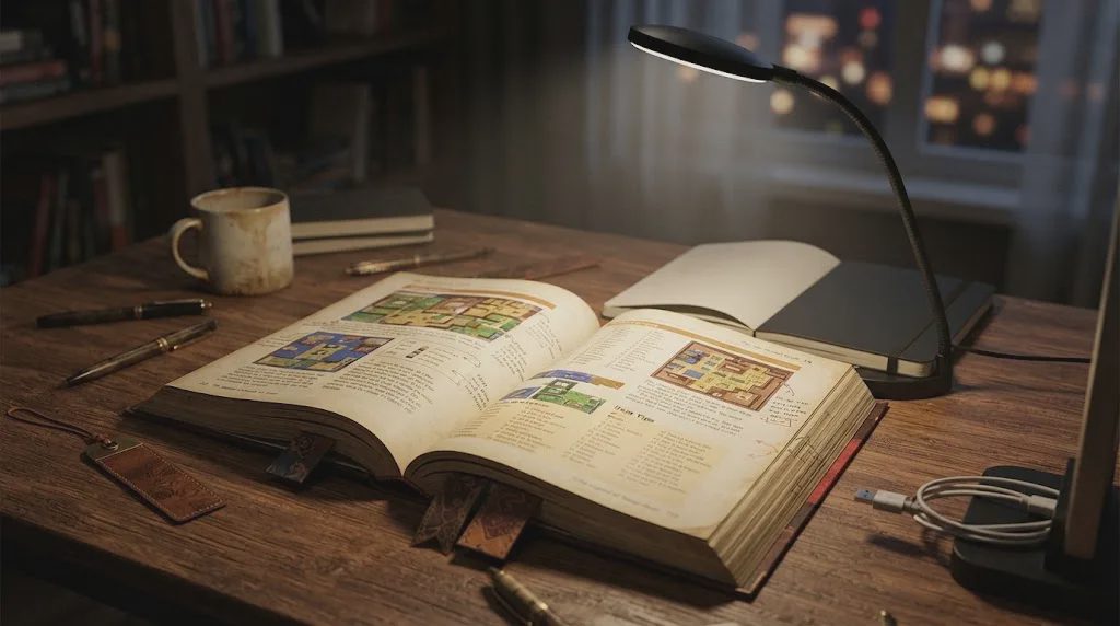 flexible gooseneck desk lamp lighting a marked strategy guide