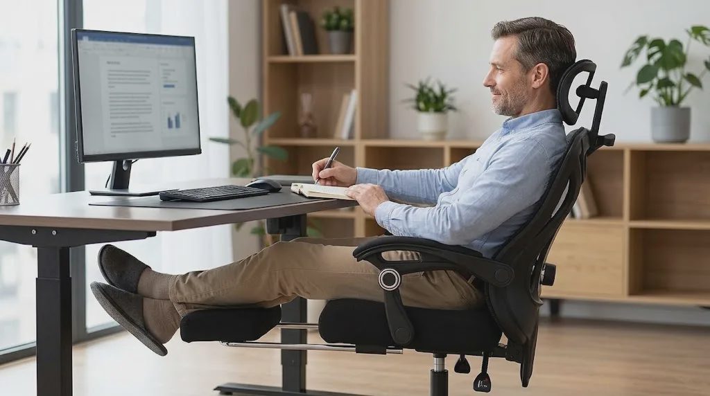 ergonomic office chair supporting long gaming and writing sessions